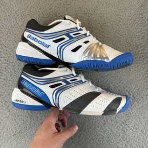 Babolat V-Pro All Court White and Blue Men's Shoe size 13 VERY RARE!